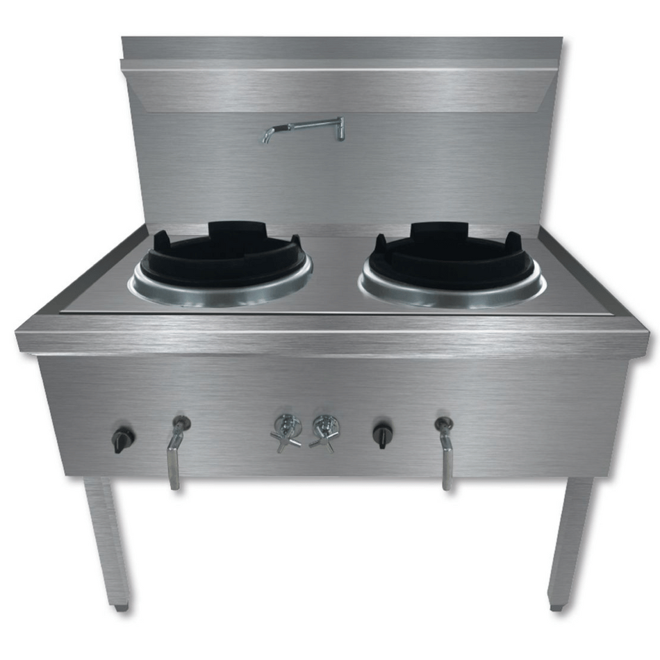Gasmax WW-2LC Waterless LPG Double Wok Chimney Burner