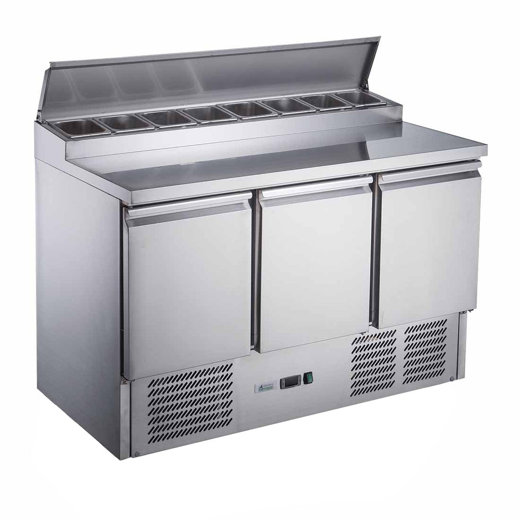 FED-X Three Door Salad Prep Fridge - XGNS1300D