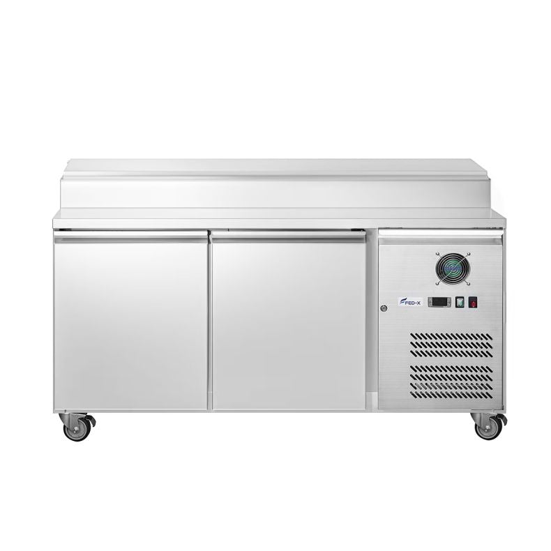 FED-X XSS8C15S2V Stainless Steel Two Door Sandwich Counter – 390L Fan-Forced Prep Fridge