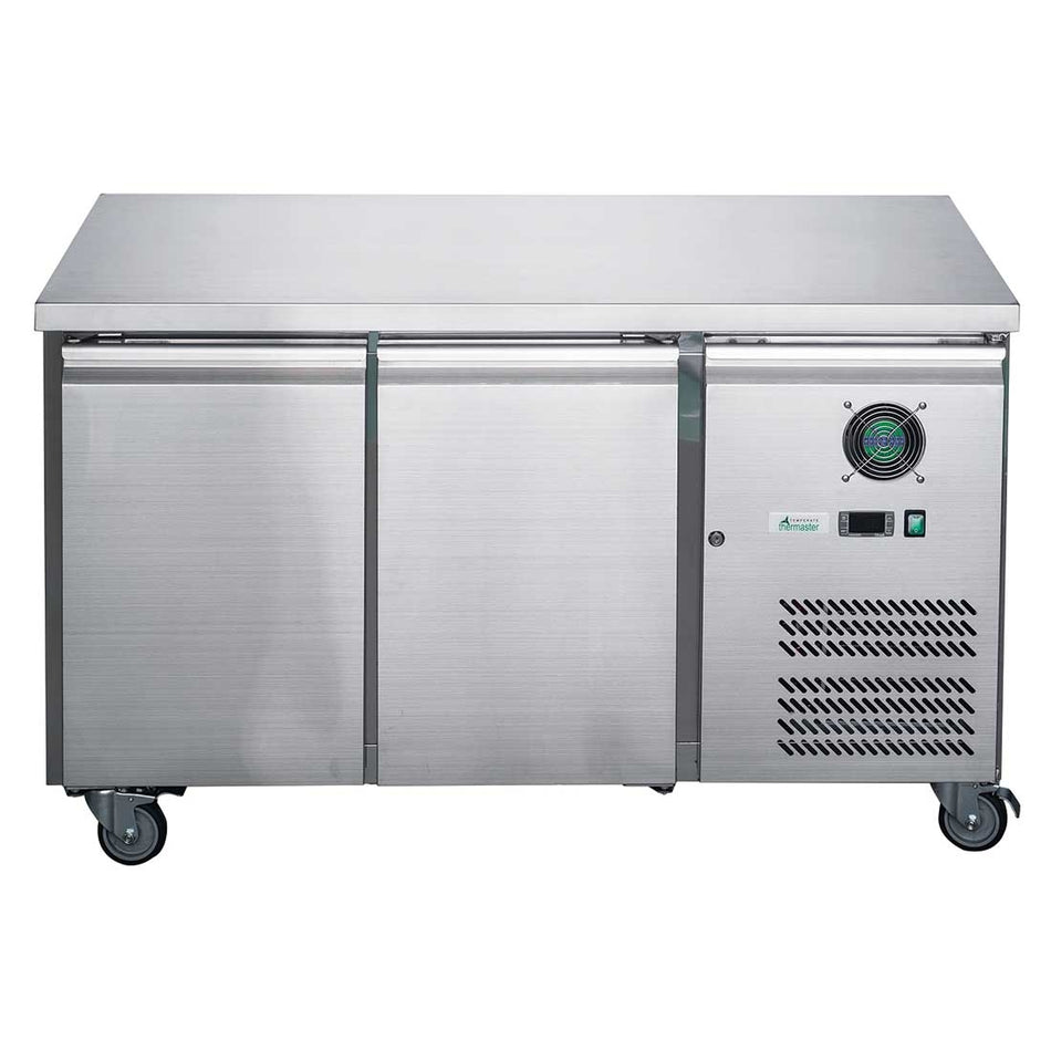 FED-X XUB7F13S2V 282L Two Door Stainless Steel Bench Freezer – Commercial Under-Bench Freezer