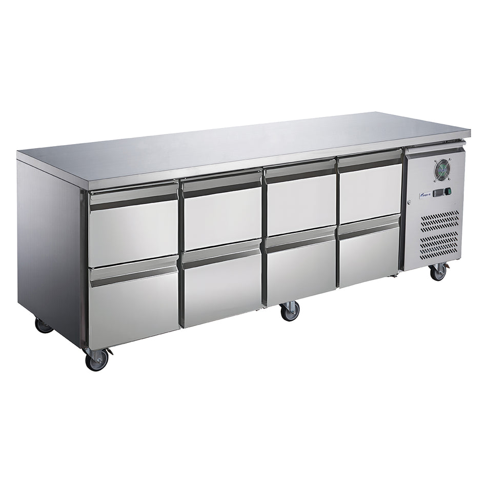 FED-X S/S Eight Drawer Bench Fridge  - XUB7C22S4D