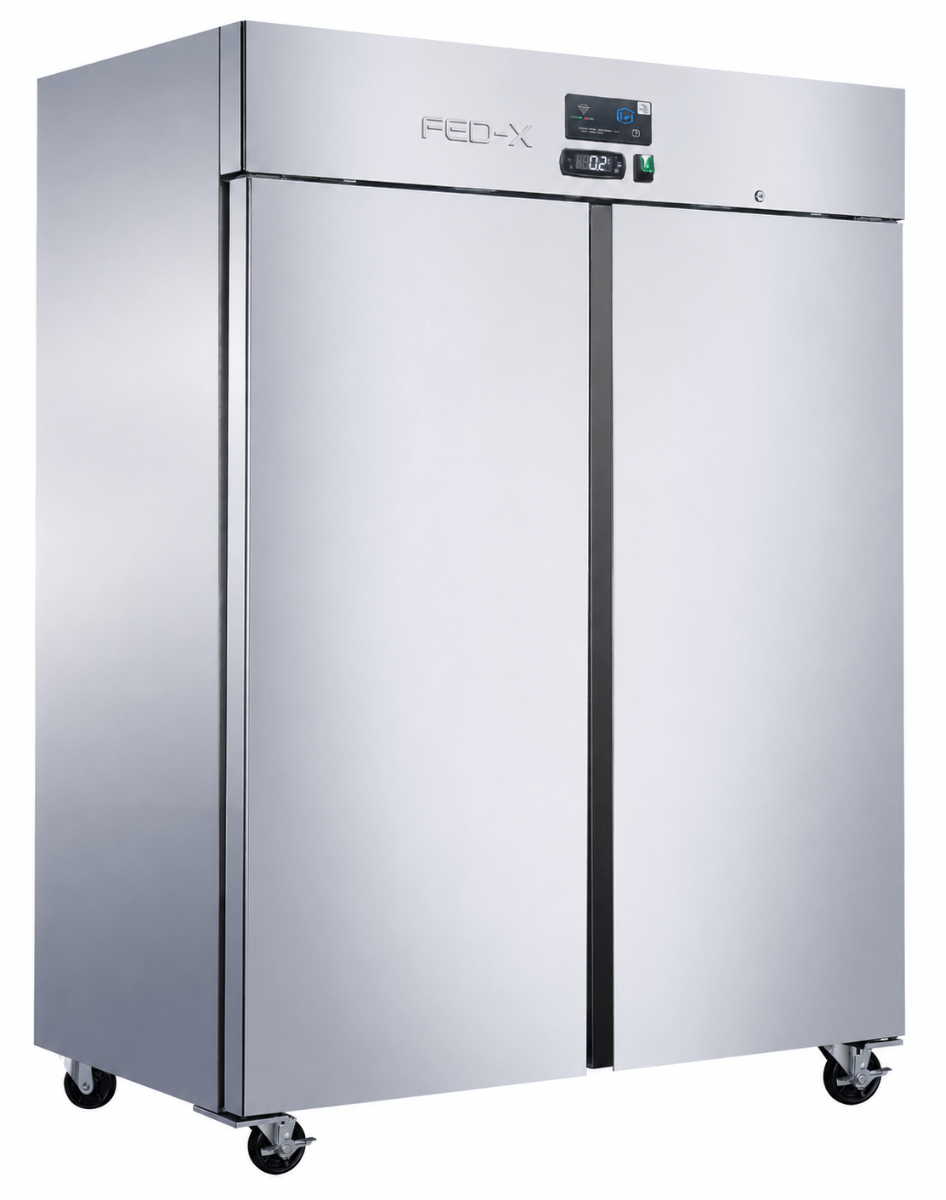 FED-X Press Liner Double Door Upright Fridge with Wi-Fi Controller XUPC1400