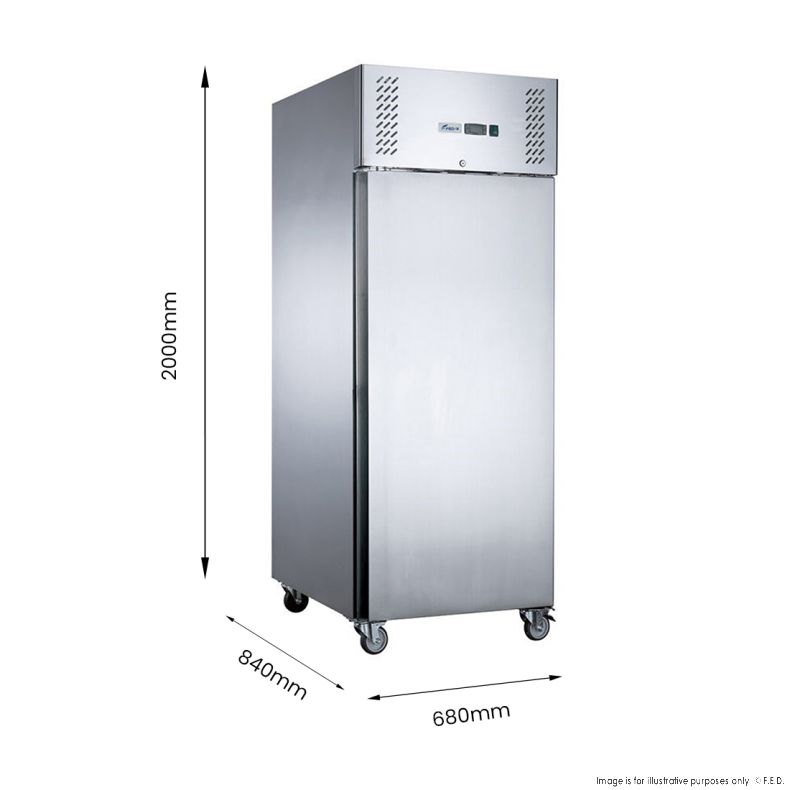 FED-X XURF600SFV Stainless Steel Single Door Upright Freezer – 618L