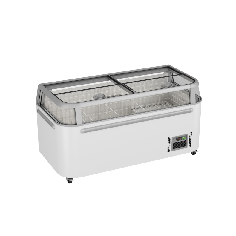 Thermaster Supermarket Island Freezer with Glass Sliding Lids ZCD-E185G