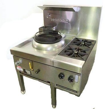 Goldstein CWA1B2 Dual Ring Gas Wok with 2 Burners